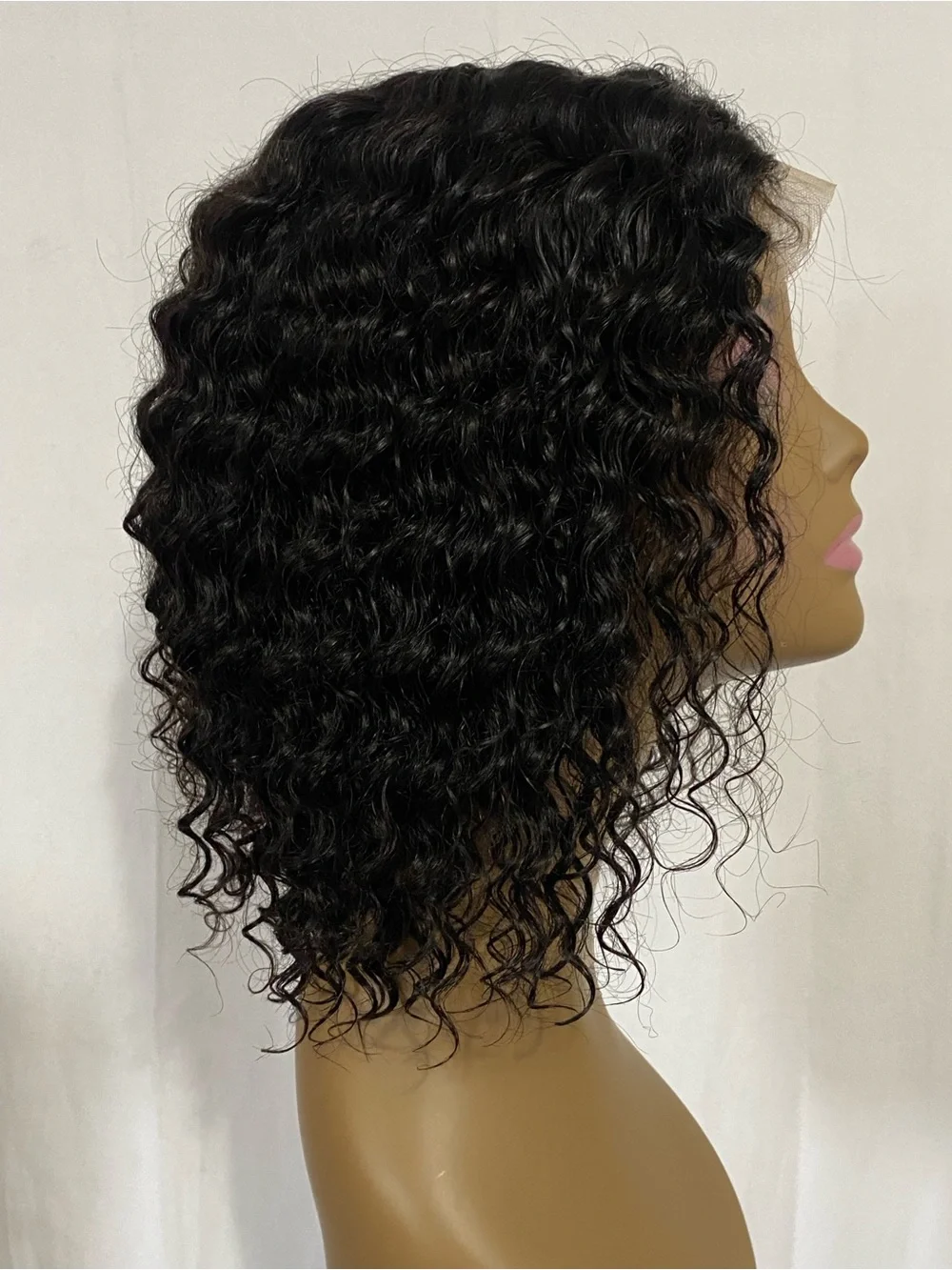New 10A Deep Wave Human Hair 5x5 Closure Bob Wig 12